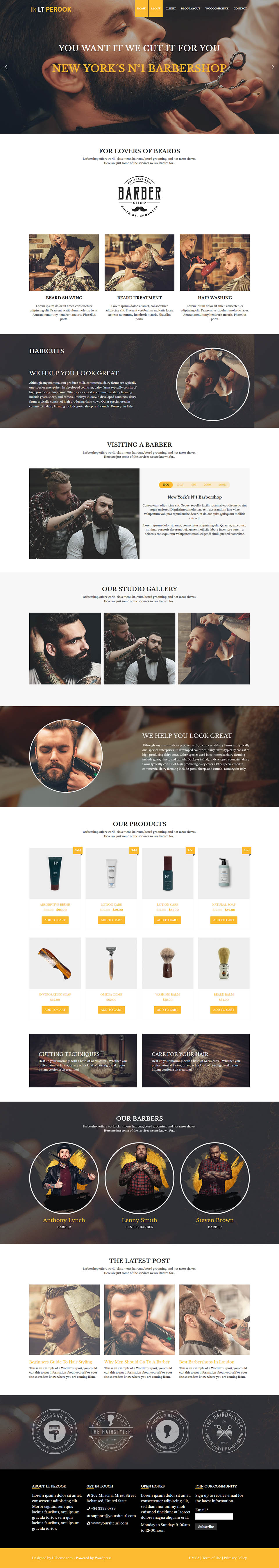 WordPress template LTheme Perook Onepage