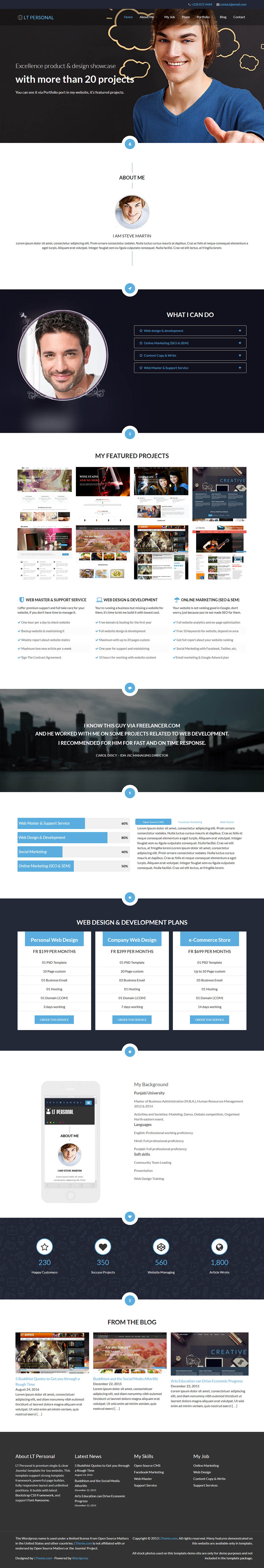 WordPress template LTheme Personal