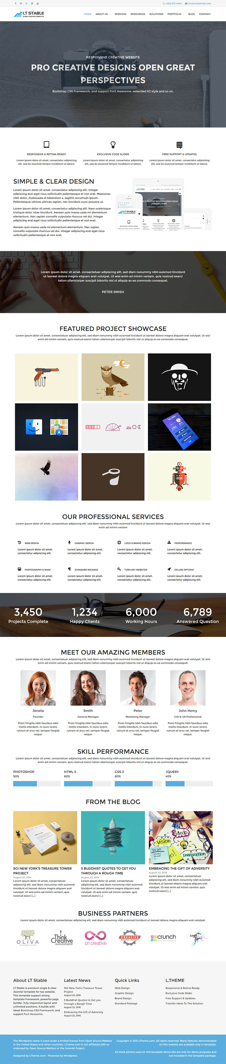 WordPress template LTheme Stable