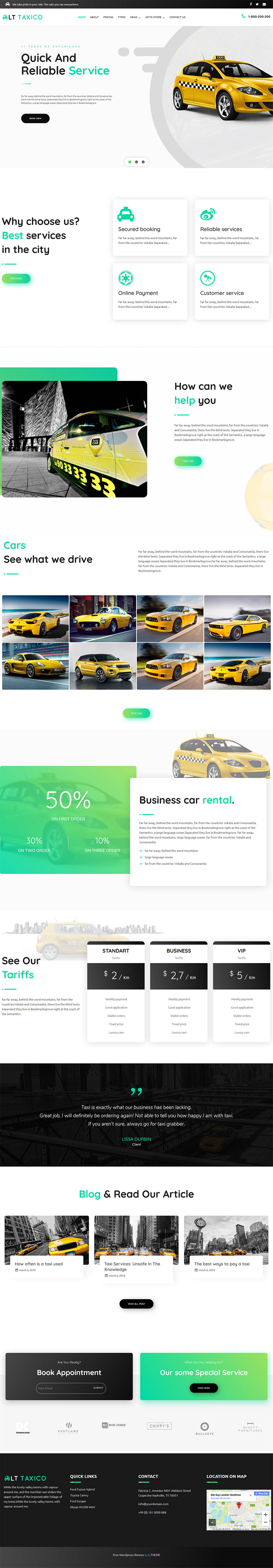 WordPress template LTheme Taxico