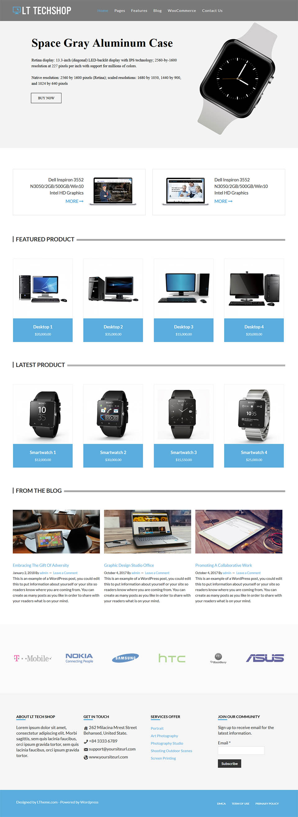WordPress template LTheme Tech Shop
