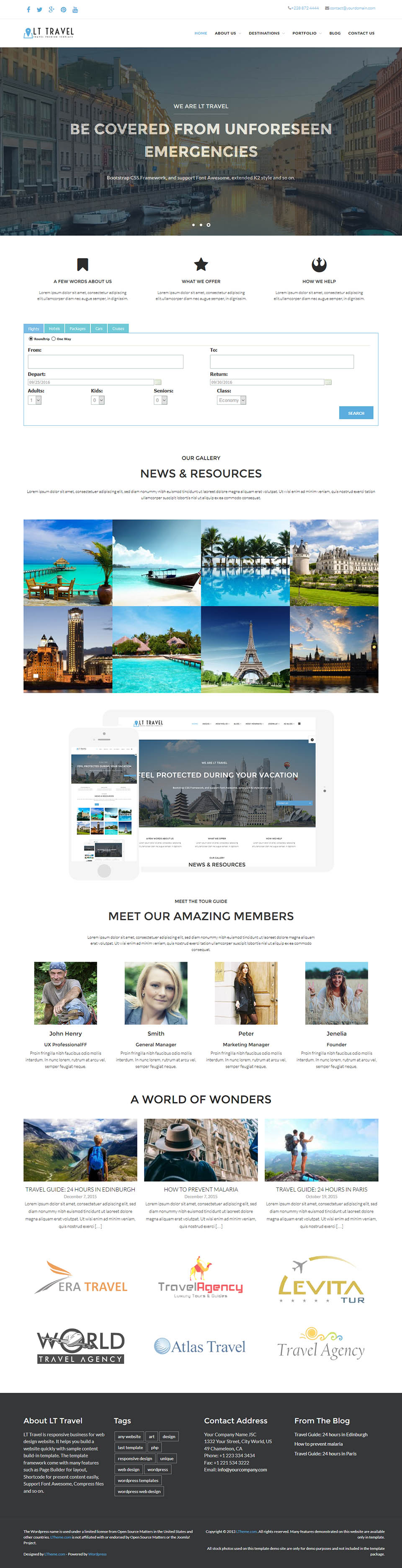 Template LTheme Travel WordPress template LTheme Travel