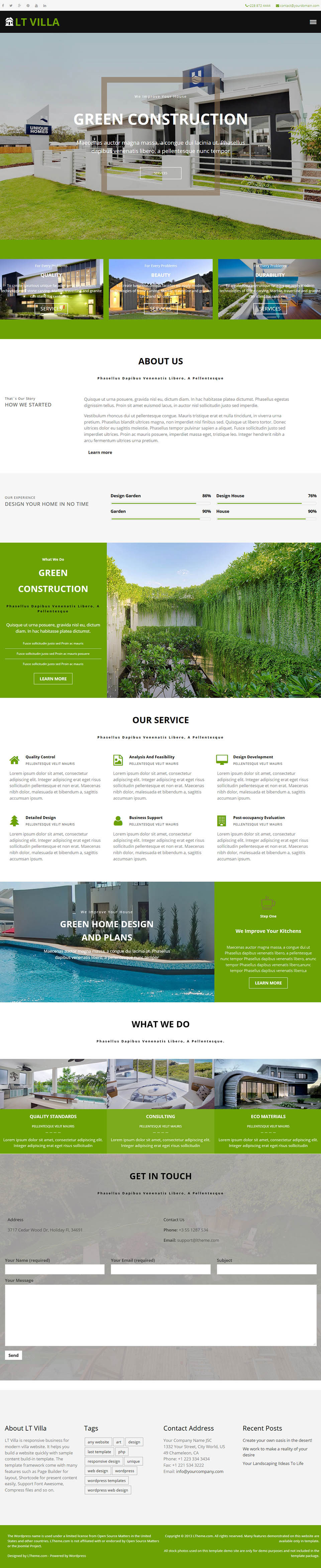 WordPress template LTheme Villa