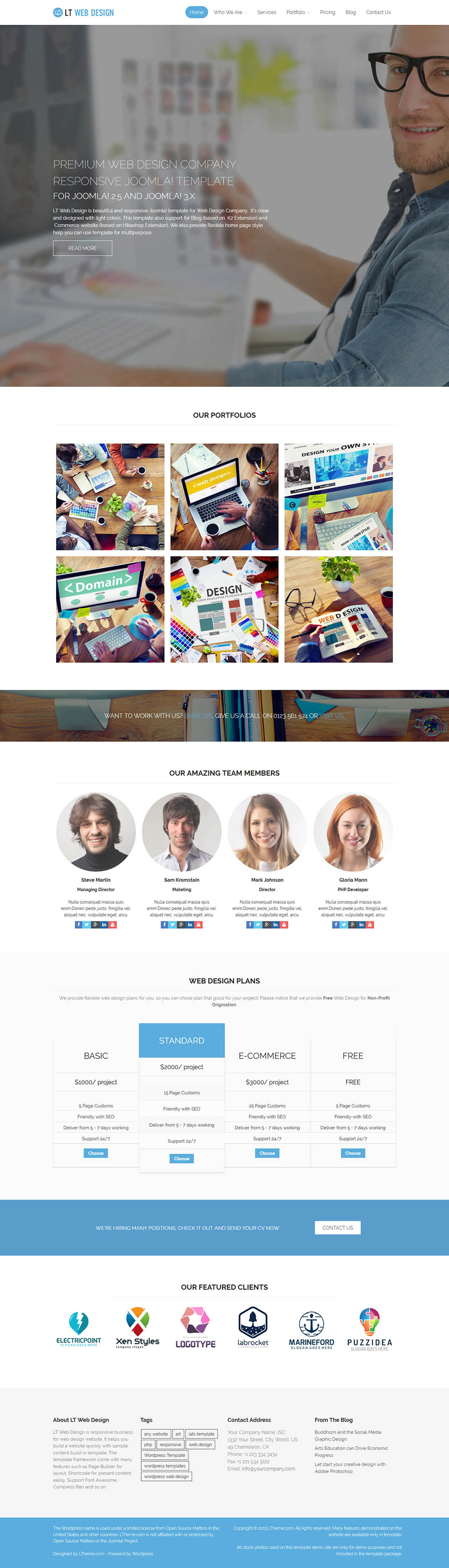 WordPress template LTheme Web Design