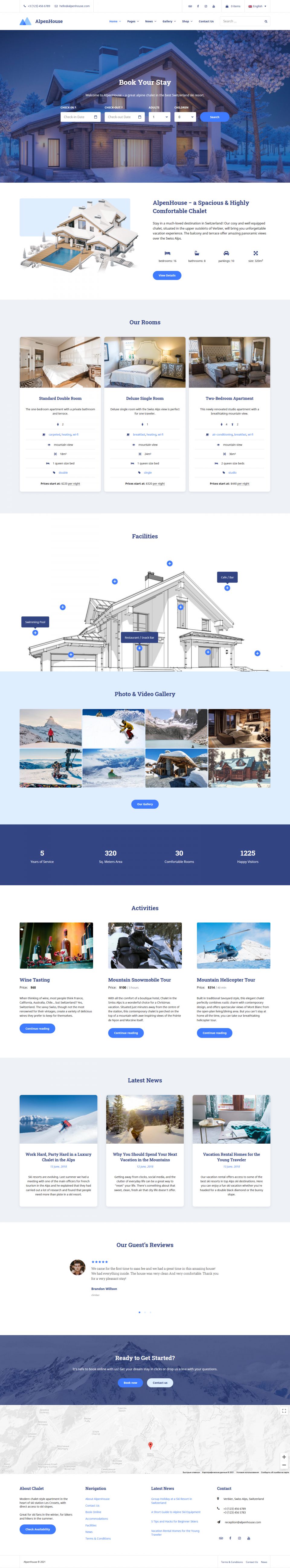 WordPress template MotoPress Alpenhouse