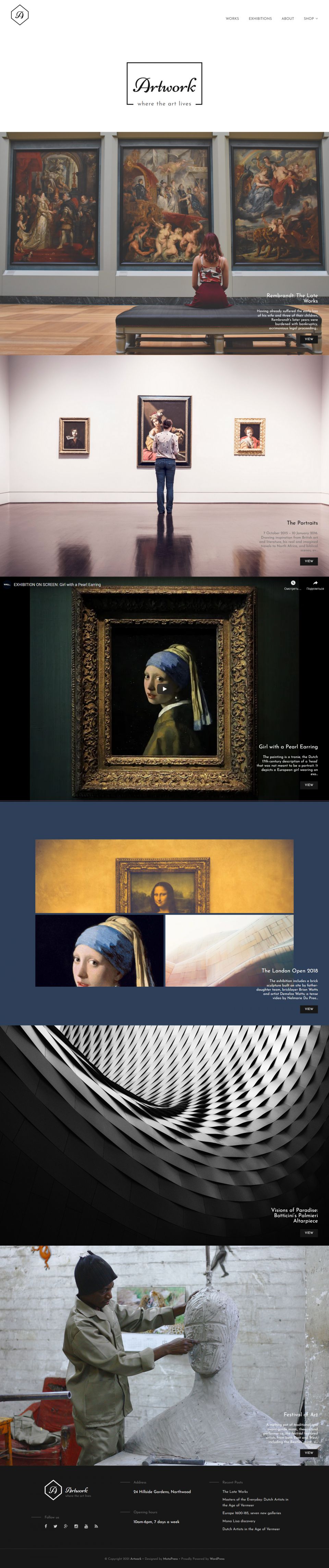 WordPress template MotoPress Artwork