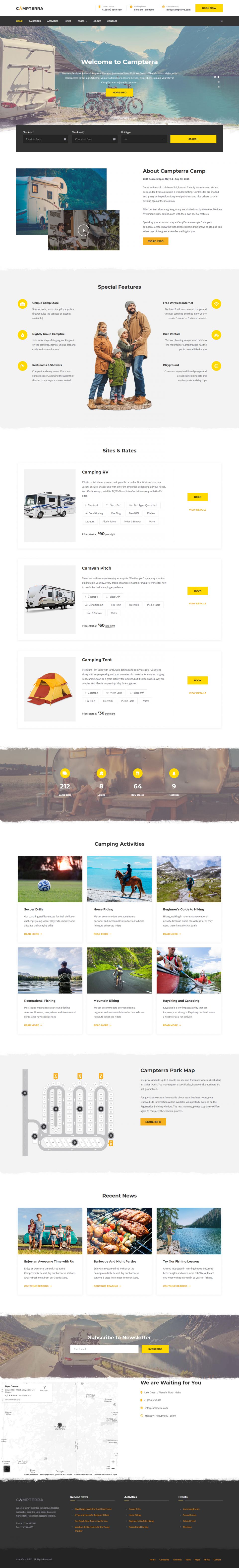 WordPress template MotoPress Campterra