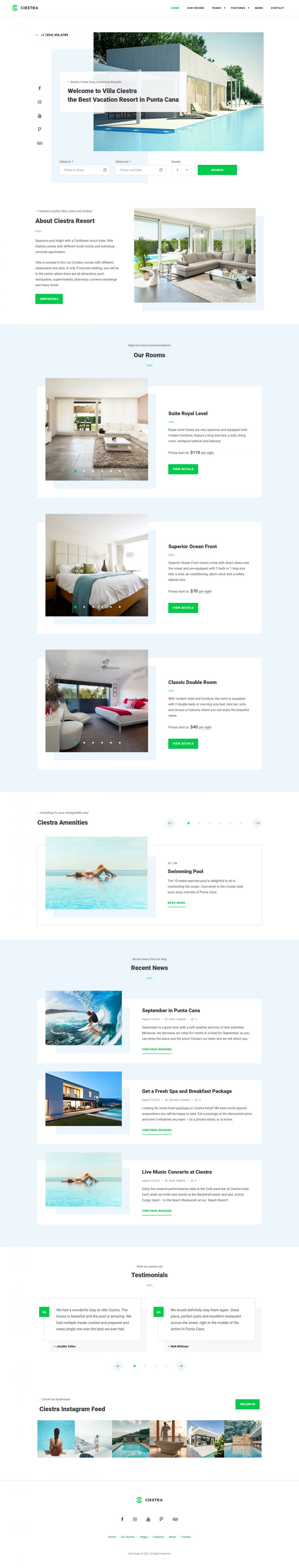 WordPress template MotoPress Ciestra Resort