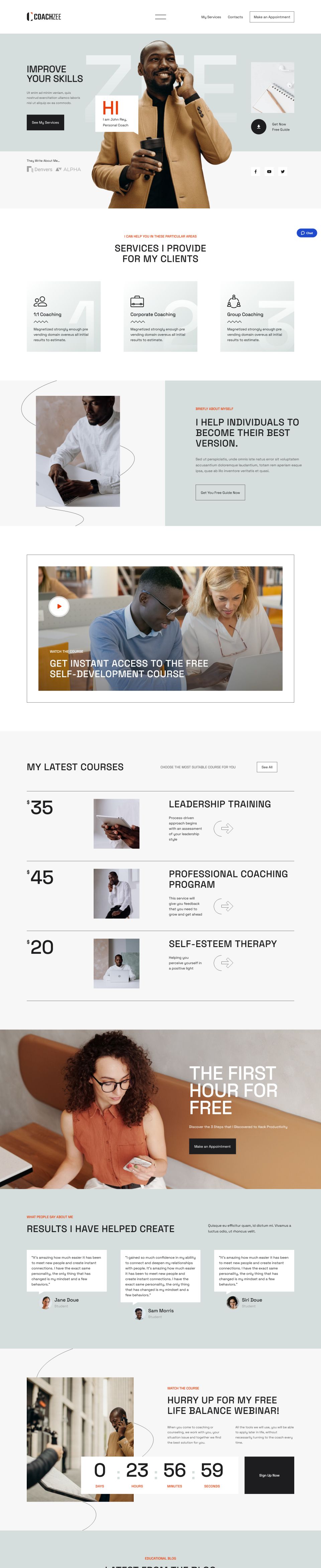 WordPress template MotoPress CoachZee