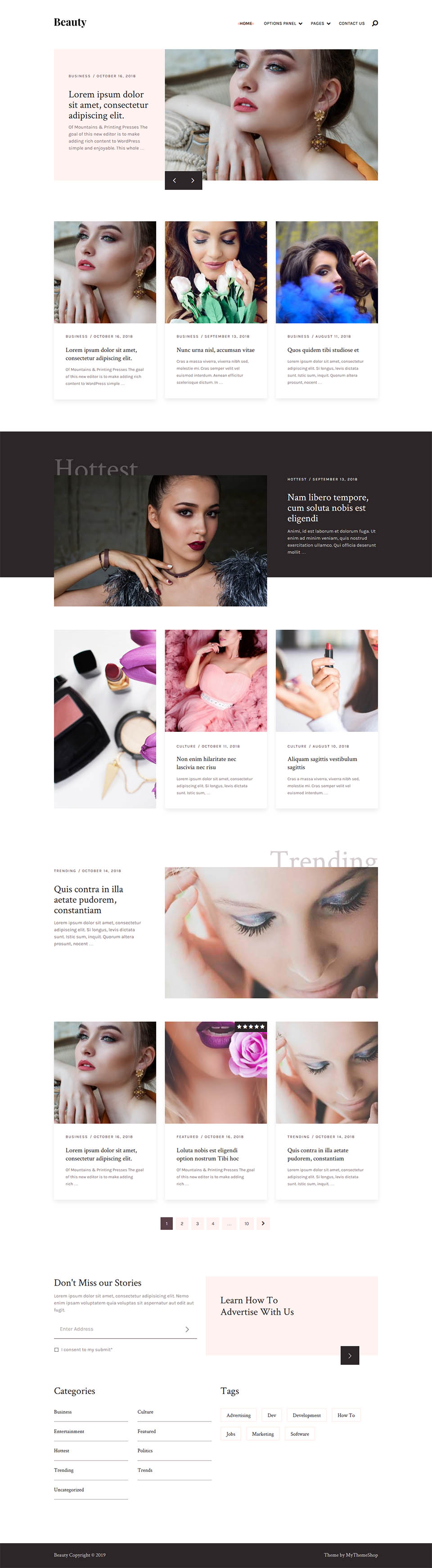 WordPress template MyThemeShop Beauty