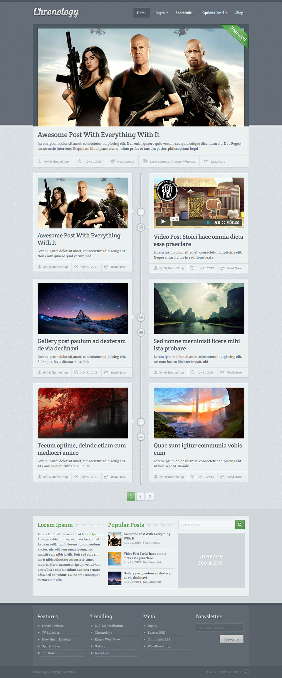 WordPress template MyThemeShop Chronology
