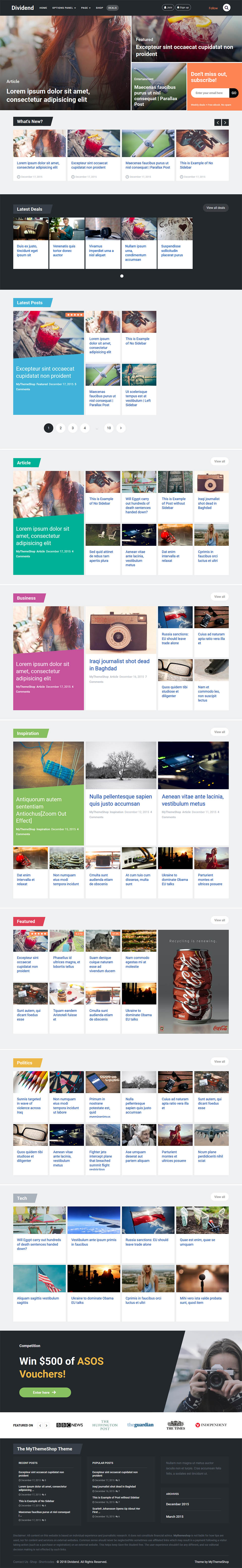 WordPress template MyThemeShop Dividend