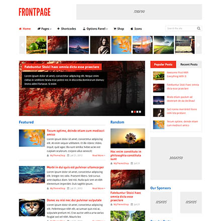 MyThemeShop FrontPage