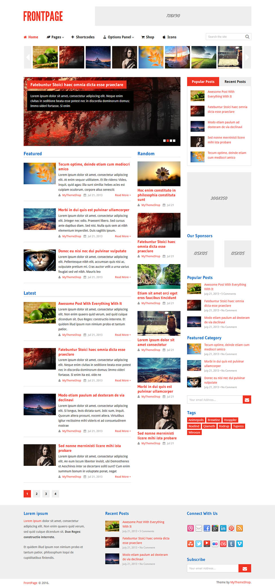 WordPress template MyThemeShop FrontPage