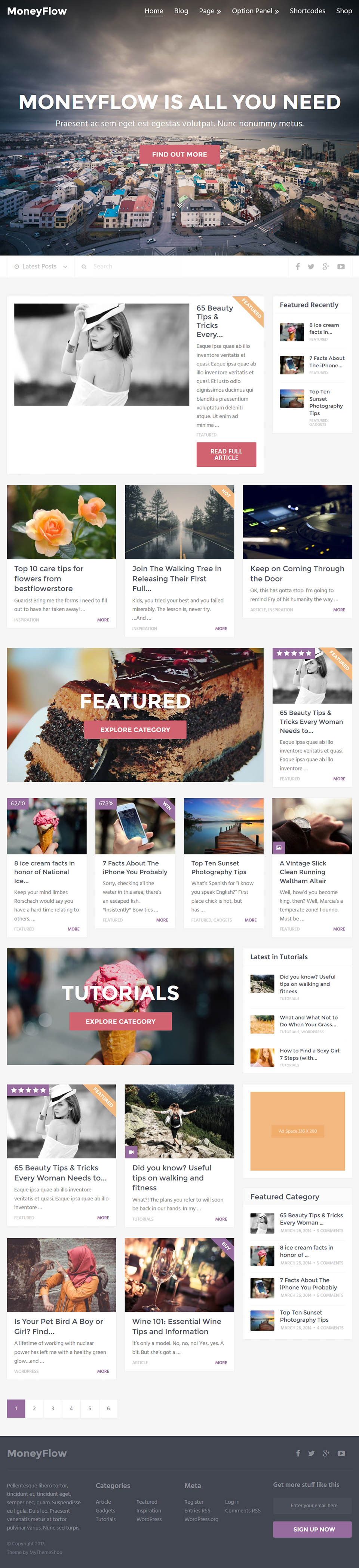 Template MyThemeShop MoneyFlow WordPress template MyThemeShop MoneyFlow