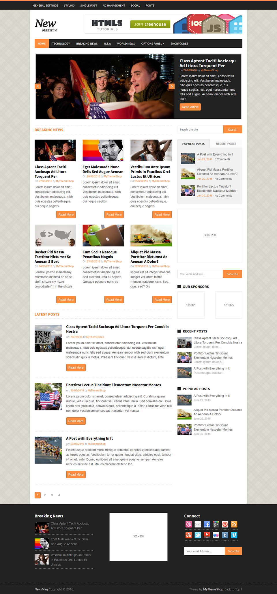 WordPress template MyThemeShop NewsMag