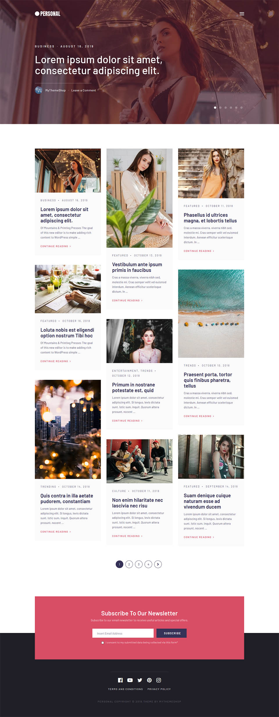 WordPress template MyThemeShop Personal