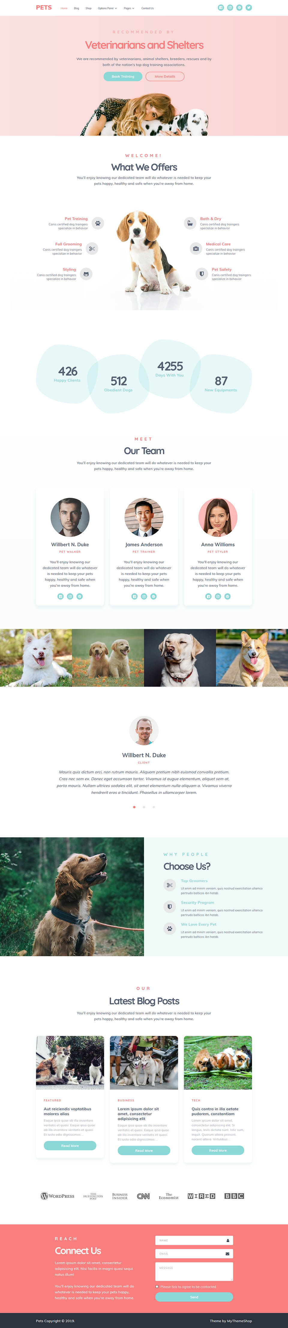 WordPress template MyThemeShop Pets