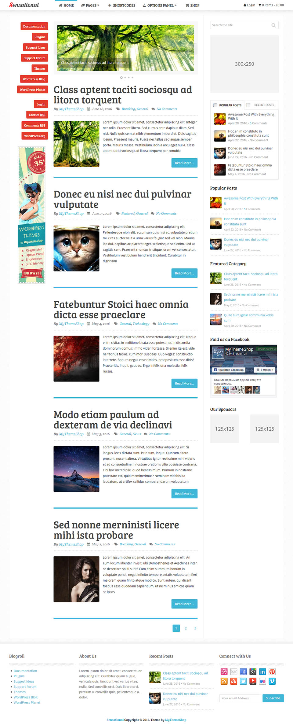 WordPress template MyThemeShop Sensational