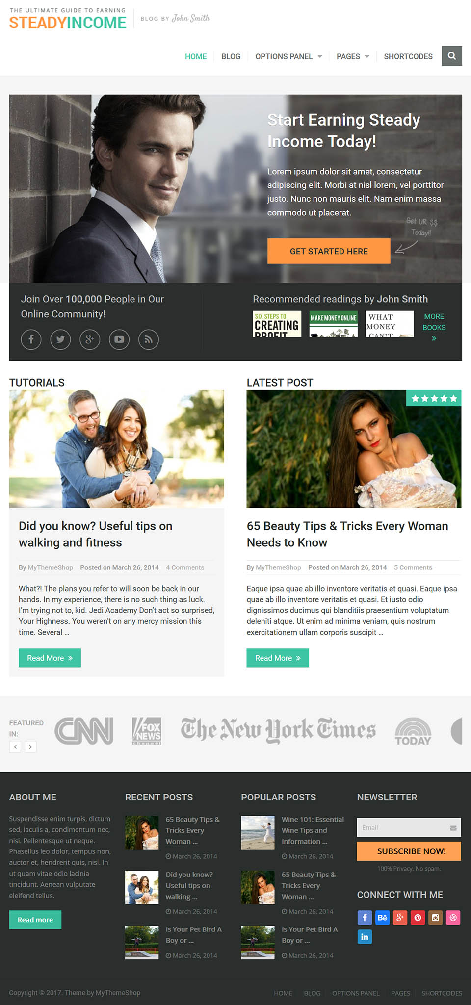 WordPress template MyThemeShop SteadyIncome