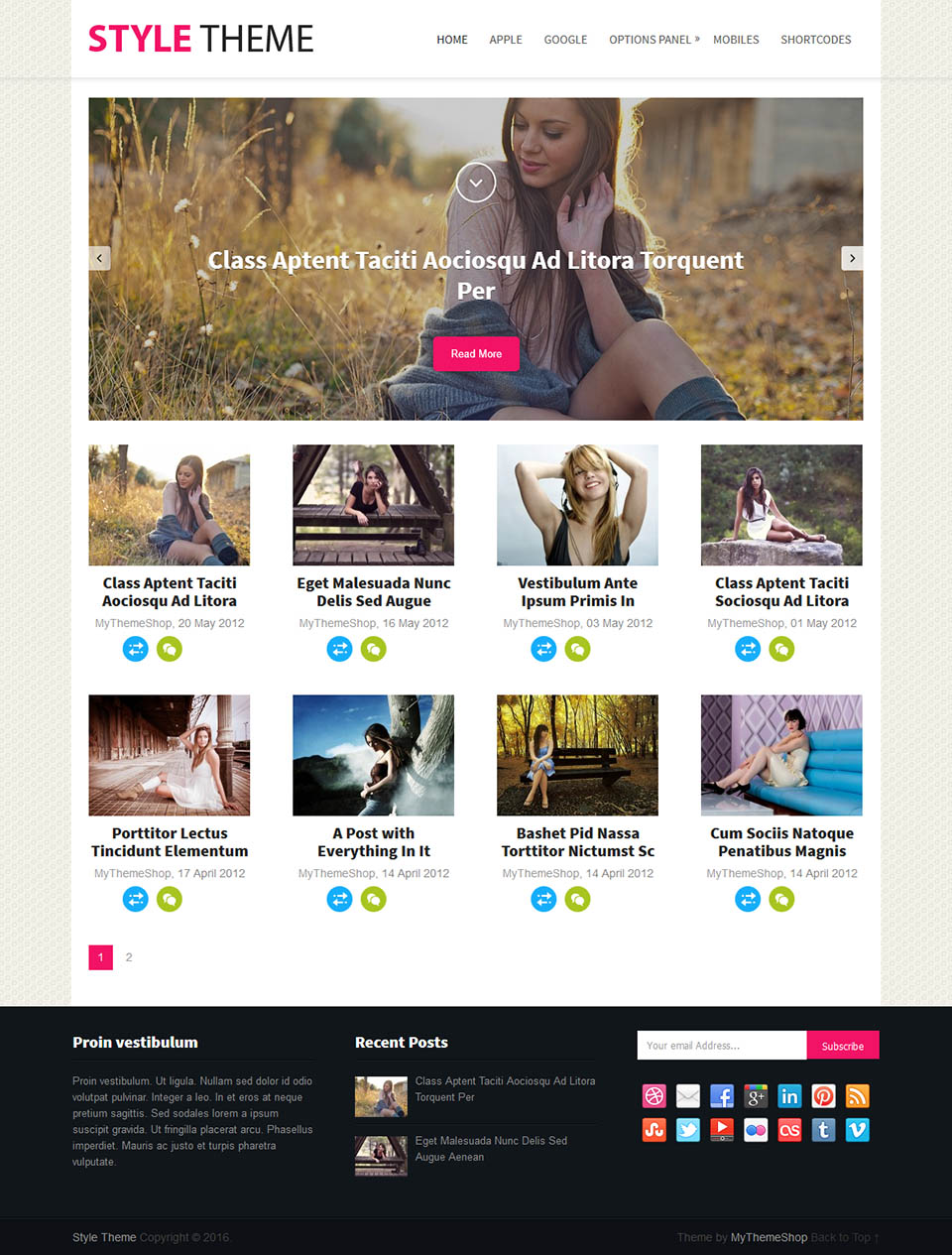 WordPress template MyThemeShop Style