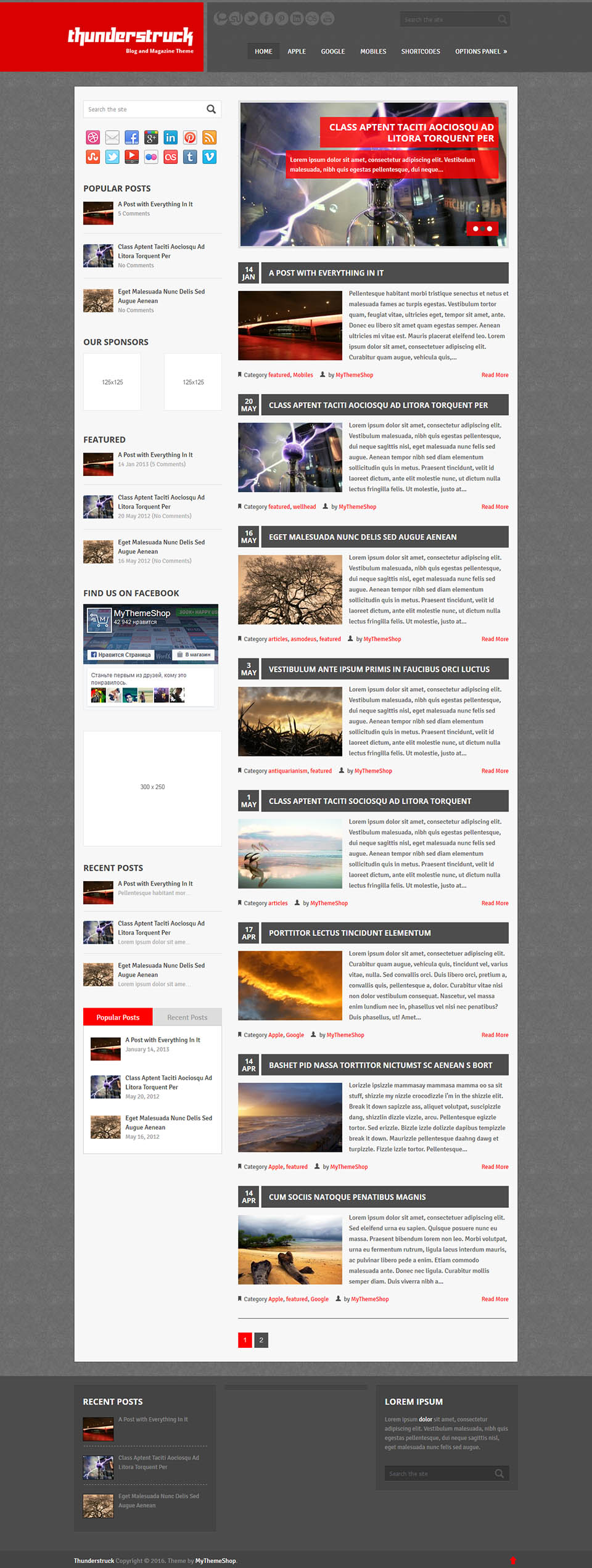 WordPress template MyThemeShop ThunderStruck