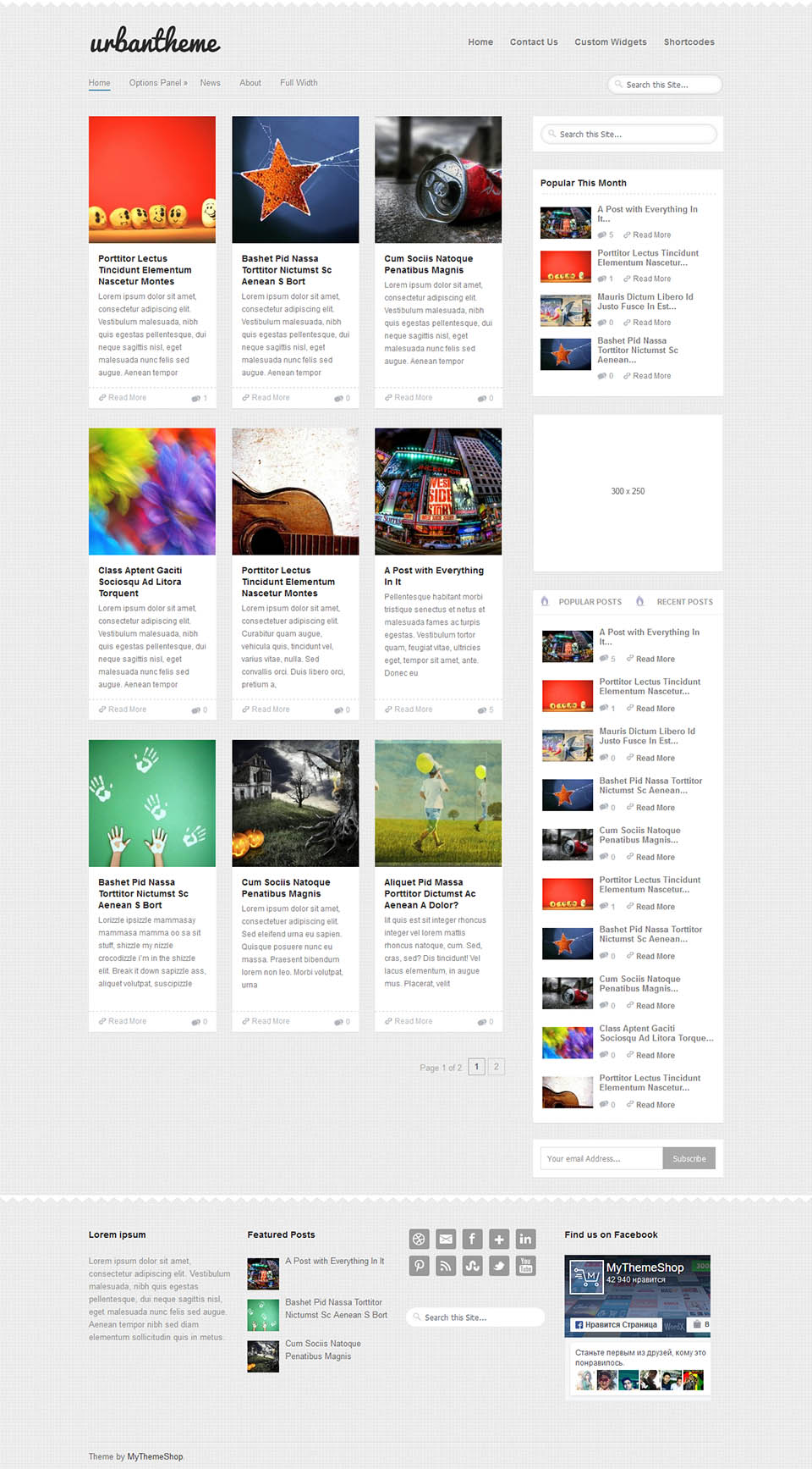 WordPress template MyThemeShop Urban