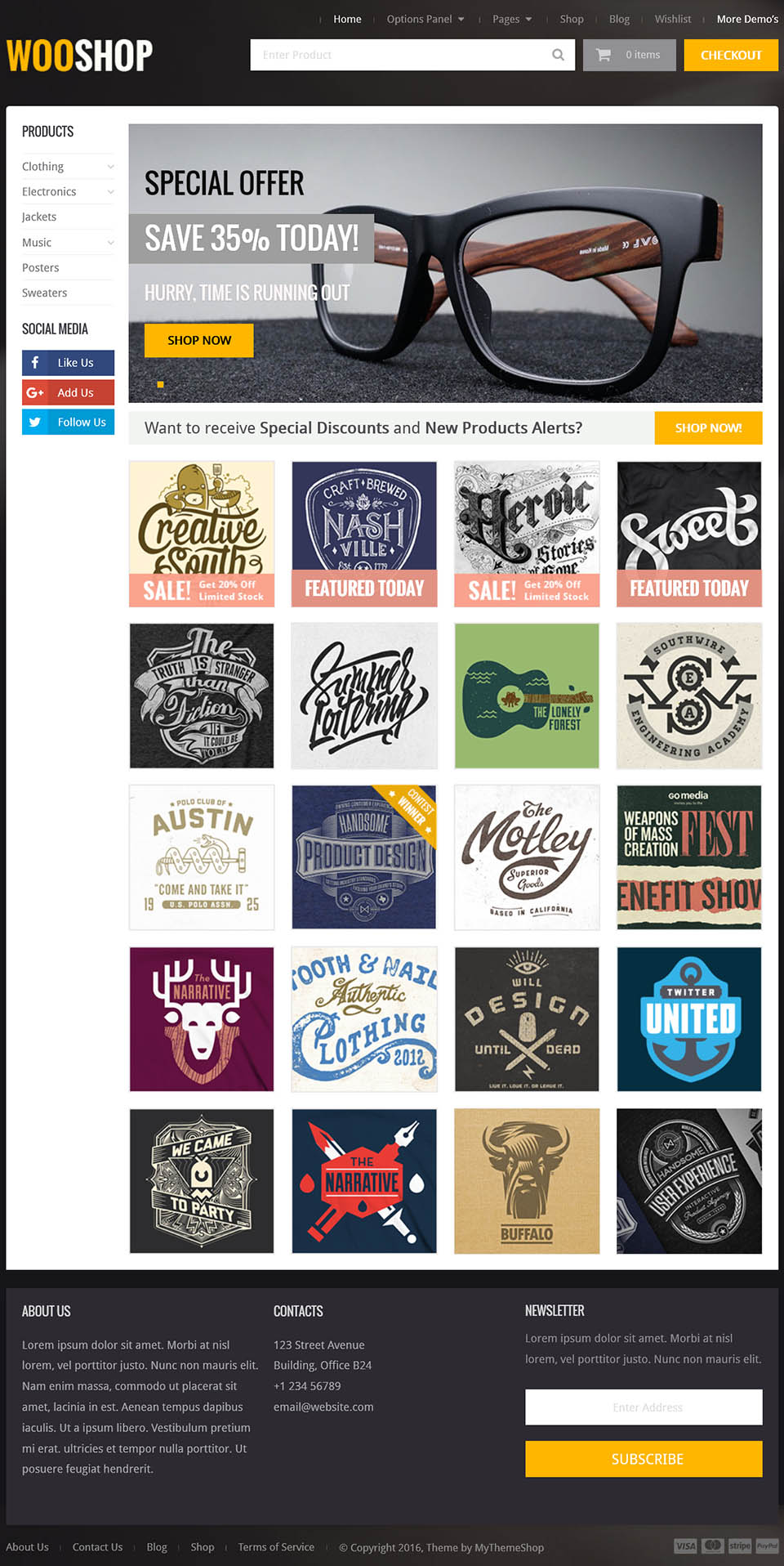 WordPress template MyThemeShop WooShop