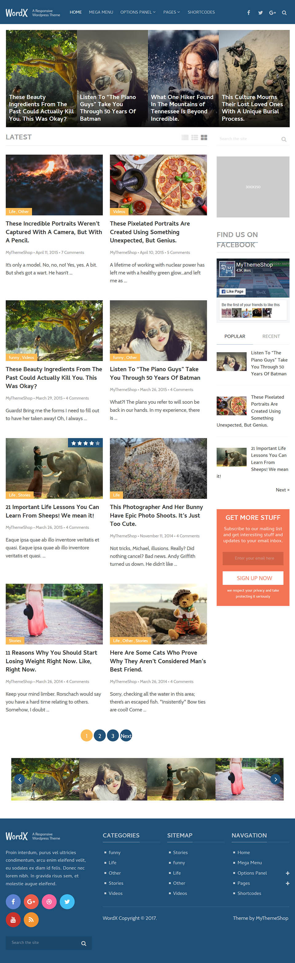 WordPress template MyThemeShop WordX