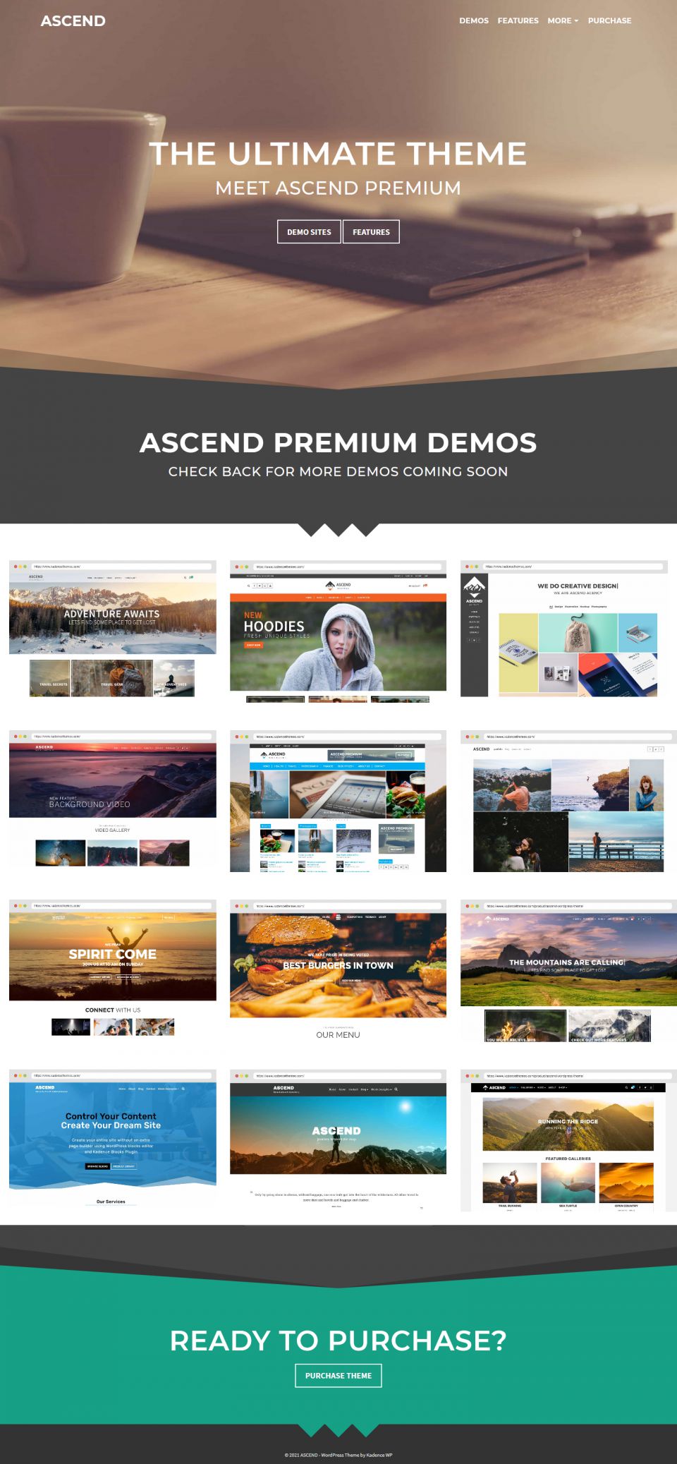 WordPress template Kadence WP Ascend