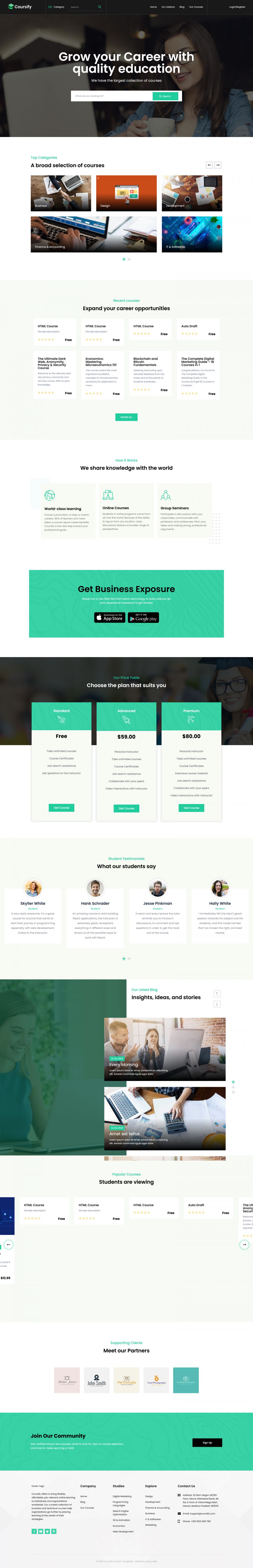 WordPress template Astondify Coursify