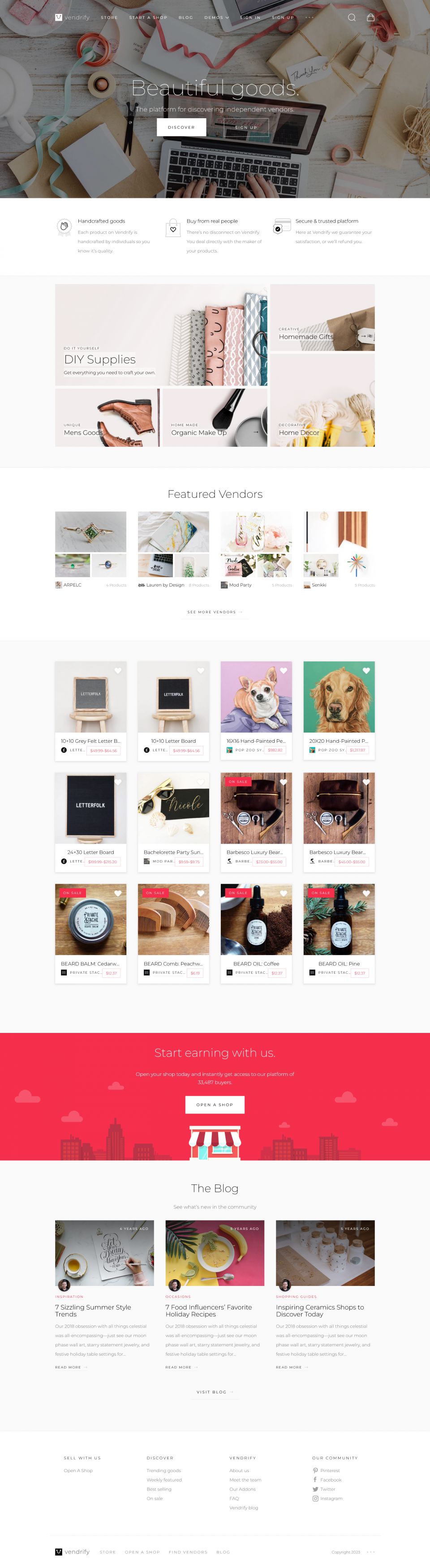 WordPress template Astondify Vendify