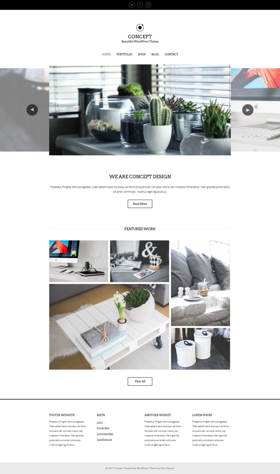 WordPress template Viva Concept