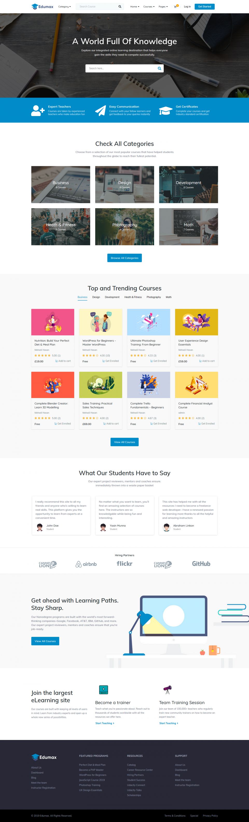 WordPress template Themeum Edumax
