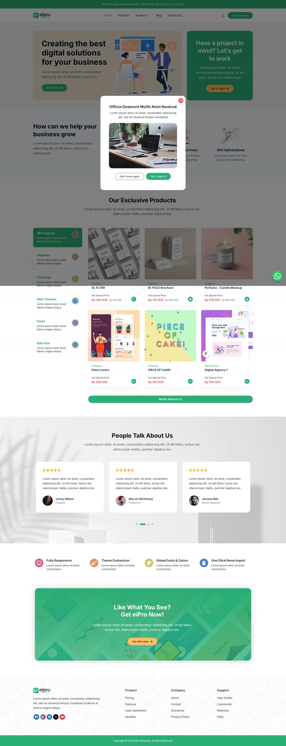 WordPress template EiTheme eiPro