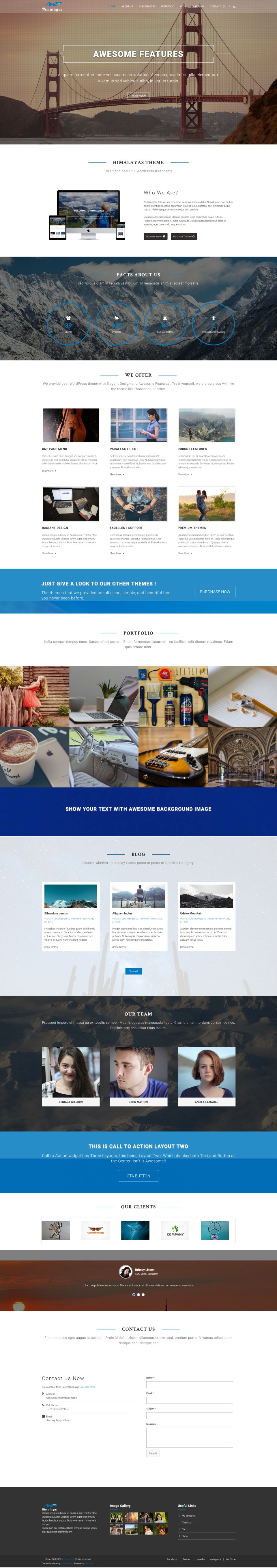 WordPress template ThemeGrill Himalayas Pro