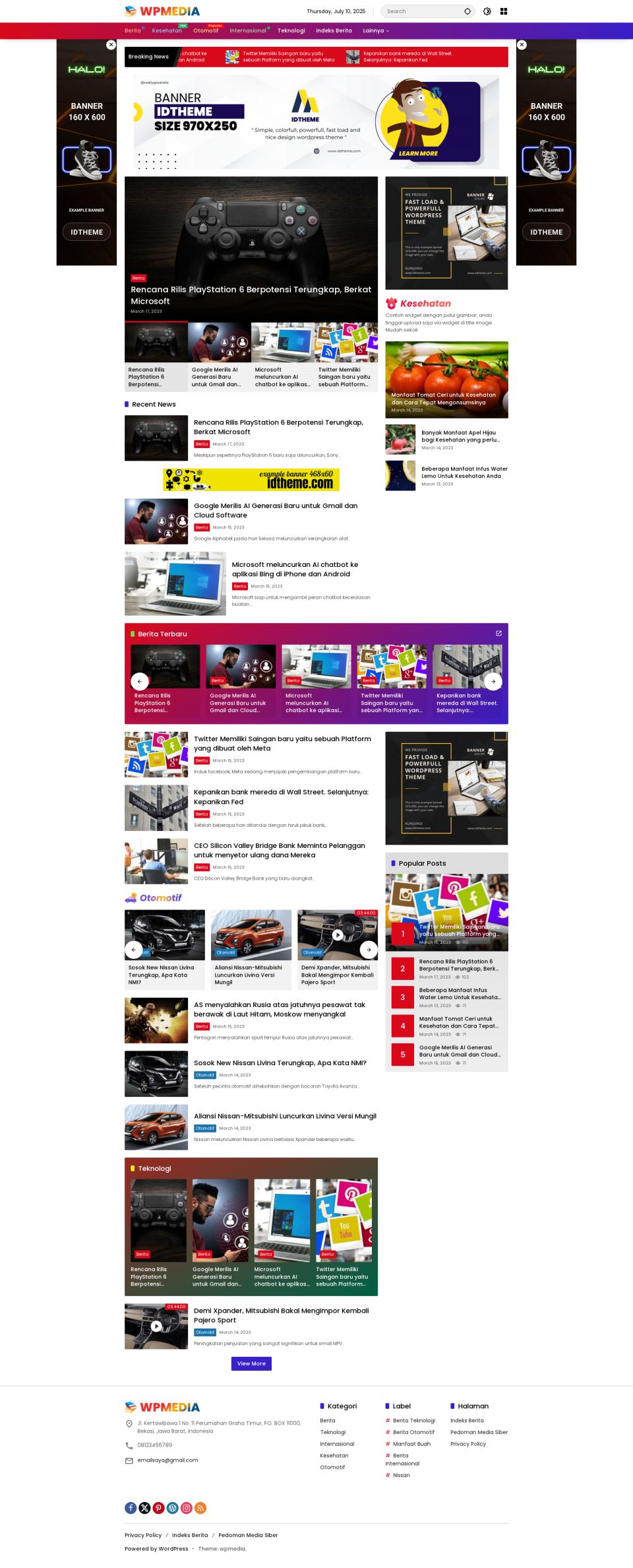 WordPress template ID Theme Wpmedia