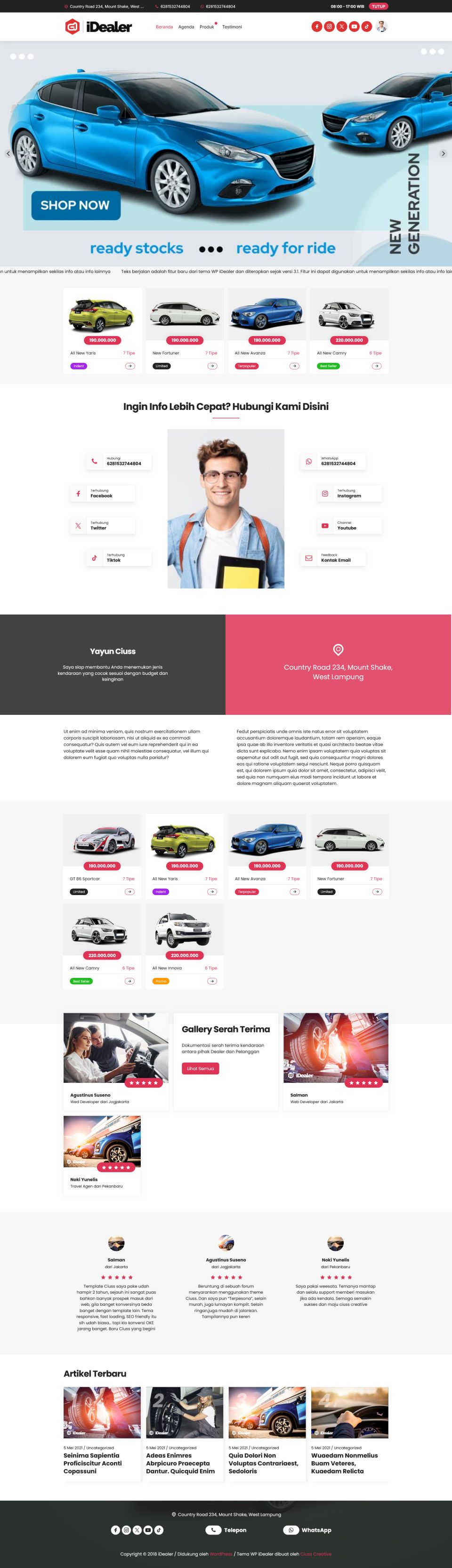 WordPress template iDealer