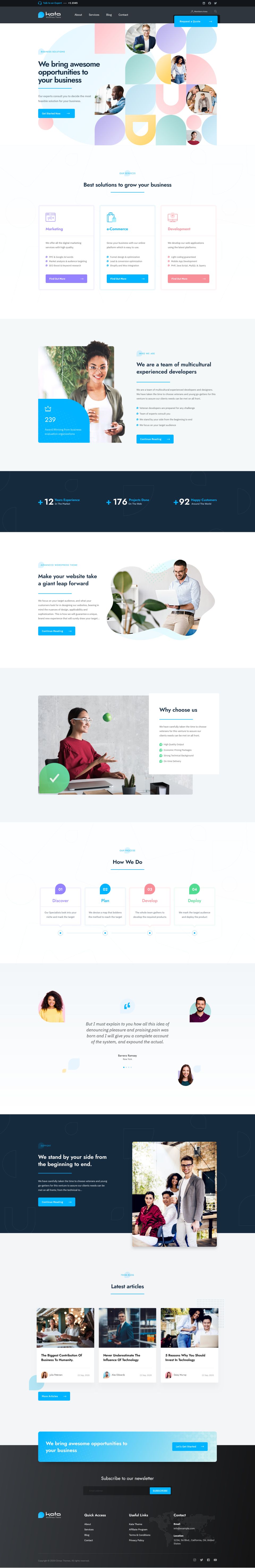 WordPress template Kata Pro