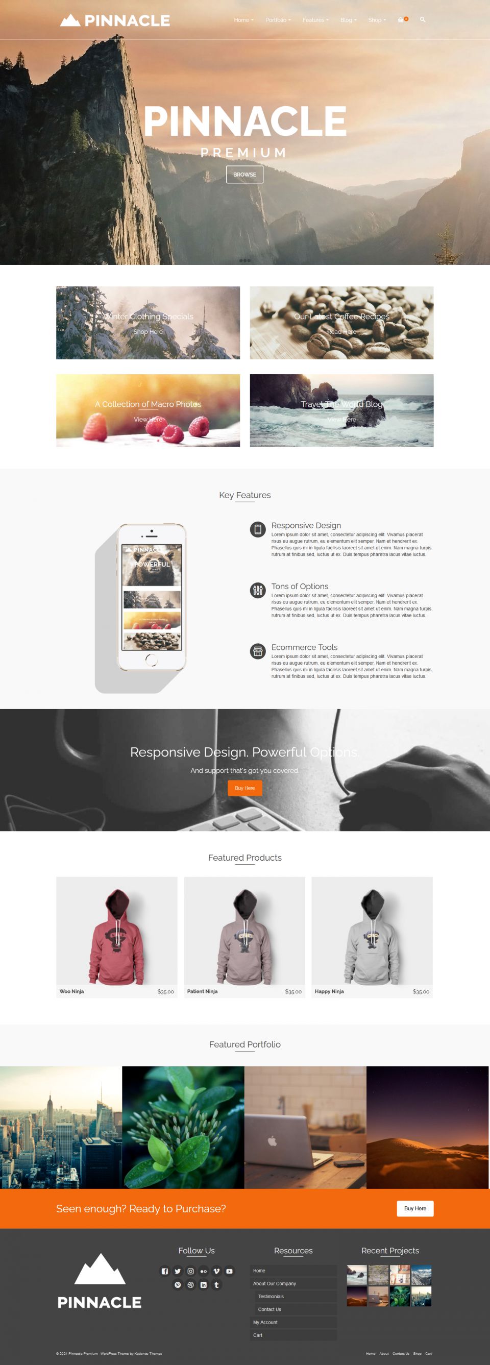 WordPress template Kadence WP Pinnacle