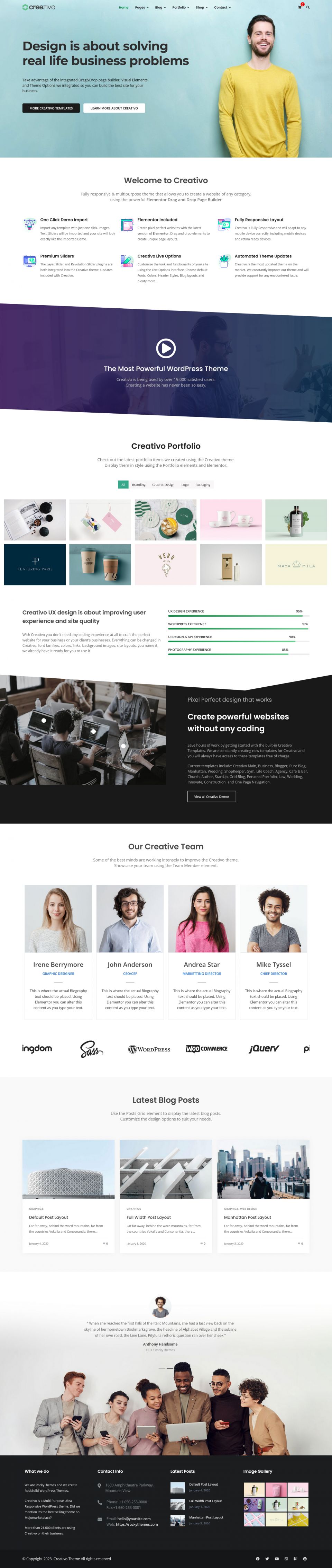 WordPress template RockyThemes Creativo