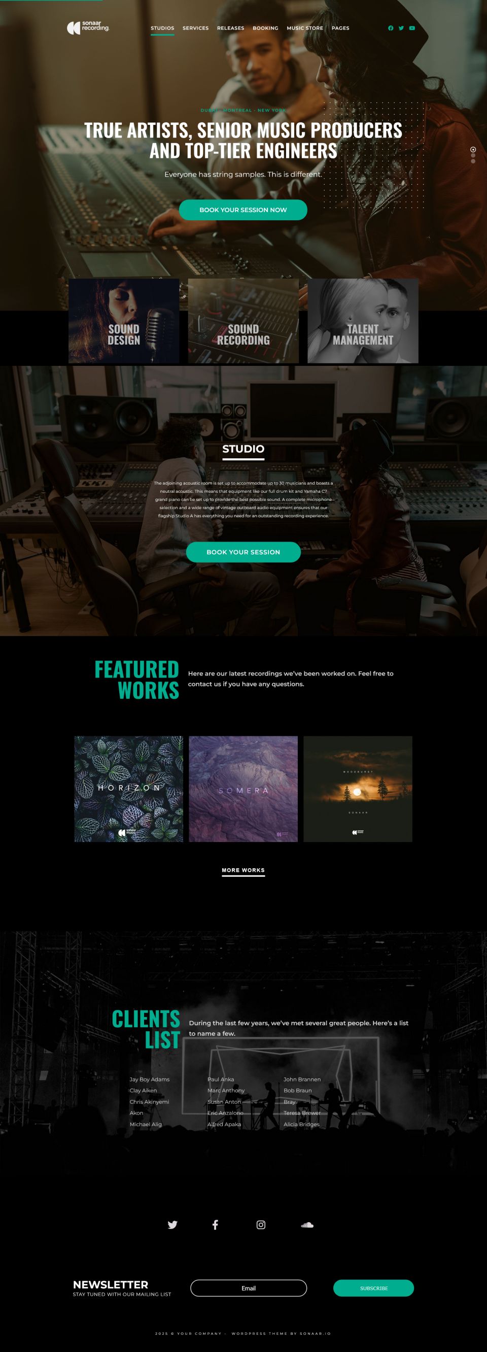 WordPress template Sonaar
