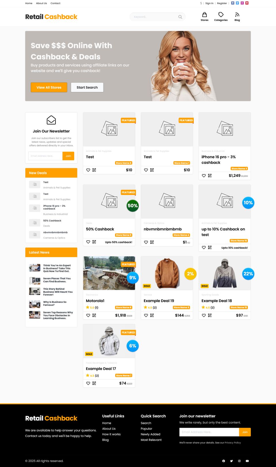Template PremiumPress Cashback WordPress template PremiumPress Cashback