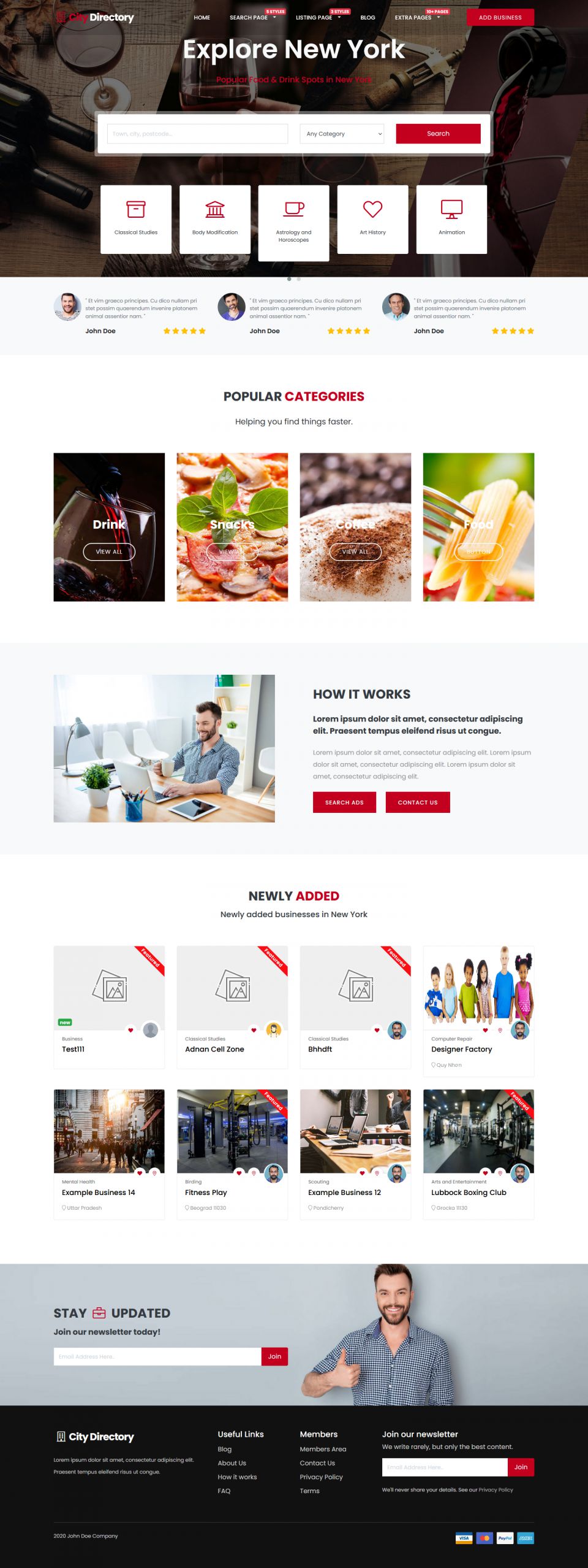 WordPress template PremiumPress Directory