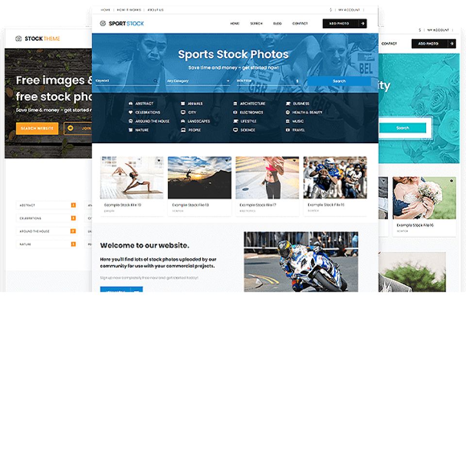 WordPress template PremiumPress Stock Photography