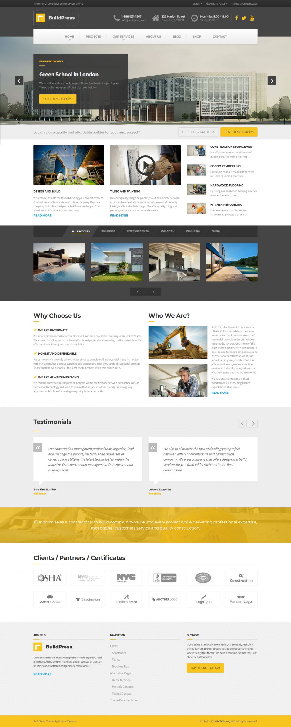 WordPress template ProteusThemes BuildPress