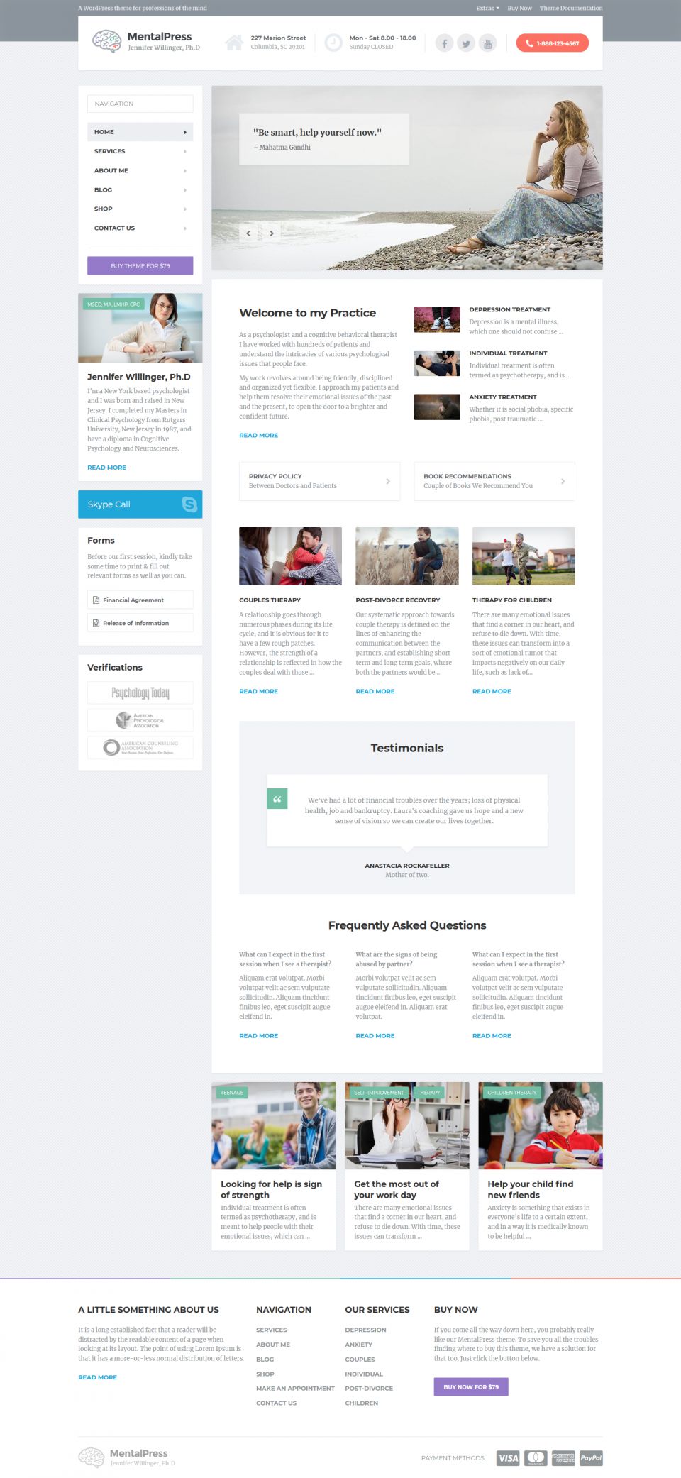 WordPress template ProteusThemes MentalPress