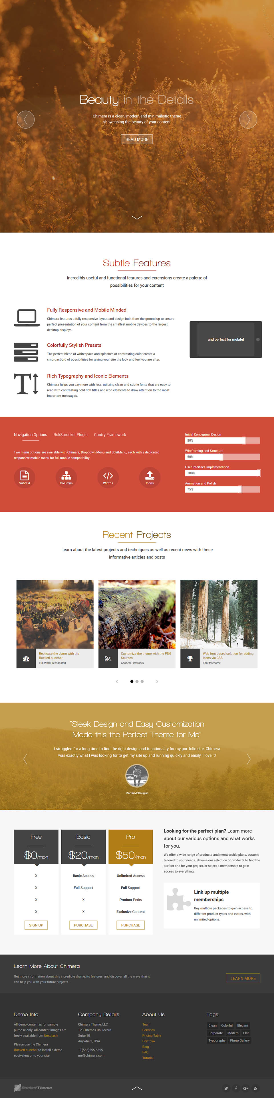 WordPress template RocketTheme Chimera