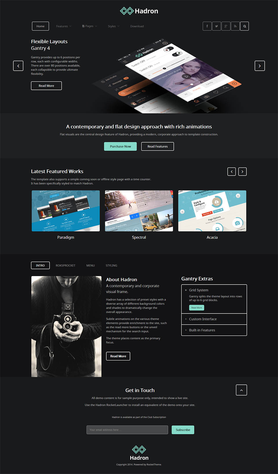 WordPress template RocketTheme Hadron