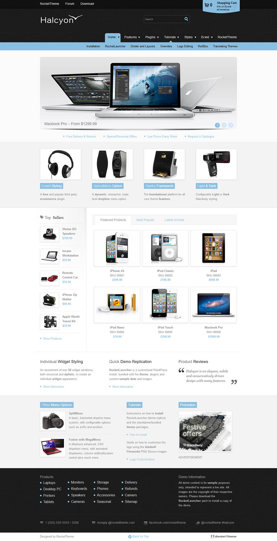 WordPress template RocketTheme Halcyon